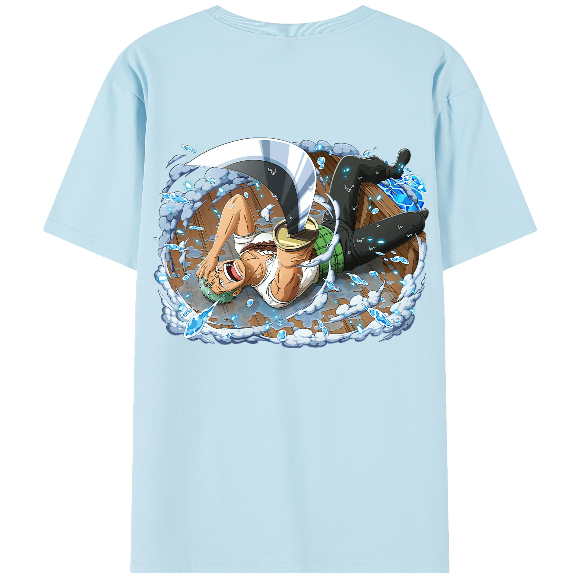 ワンピース ロロノア・ゾロ ONE PIECE Roronoa Zoro 綿100％半袖Tシャツ（背面プリント）
